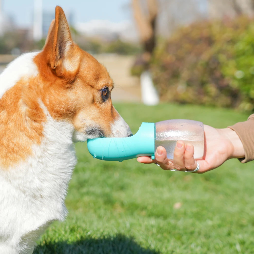 Botella de agua portátil con bebedero para perros y gatos 300 ml y 500 ml